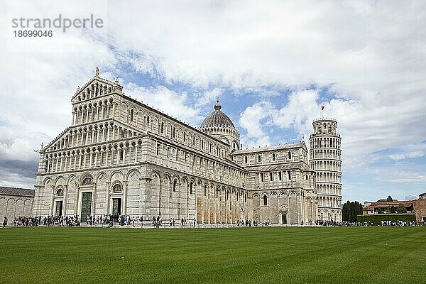 Kathedrale und schiefer Turm  Pisa  Provinz Pisa  Toskana  Italien  Europa