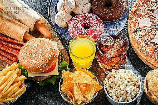 Lebensmittel  die das Krebsrisiko erhöhen. Junkfood