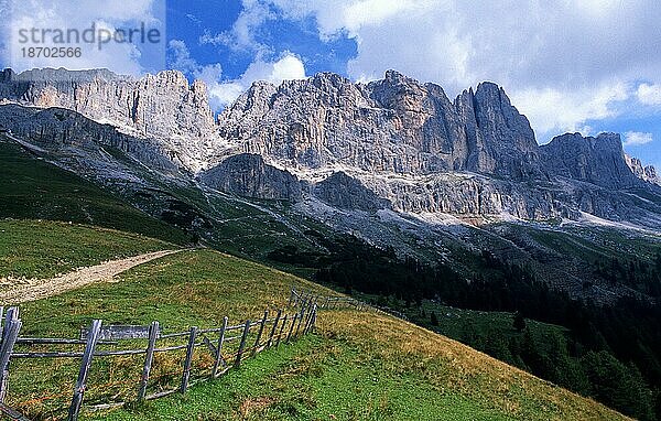 Rosengartengruppe  Dolomiten  Südtirol  Trentino  Italien  Europa