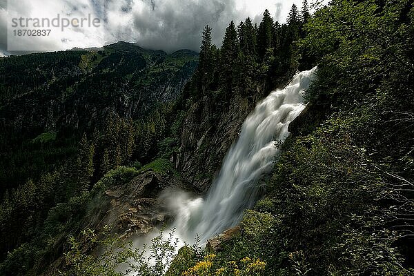 Krimml Waterfalls  Austria. Krimmler Wasserfälle  Österreich  Europa