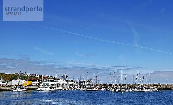 Hafen der Insel Helgoland  Deutschland  port on famous Island Heligoland  Germany  Europa