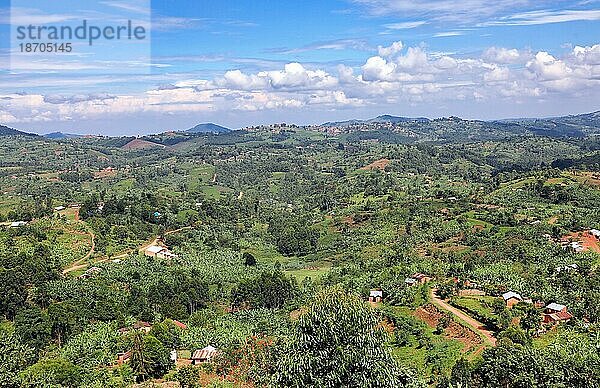 Landschaft im Süden Ugandas  in der Nähe von Kanungu