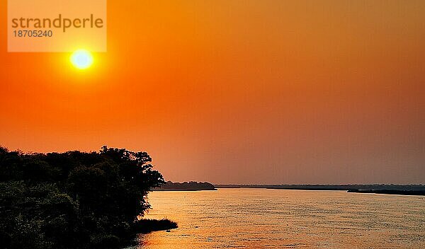 Sunset at the Nile at Murchison Falls National Park Uganda