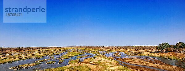 River landscape at Olifants in Kruger National Park  S