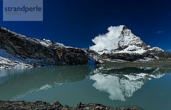 Theodulgletschersee  Trockener Steg  Zermatt. Matterhorn Glacier Trail  Matterhorn. Switzerland. Schweiz