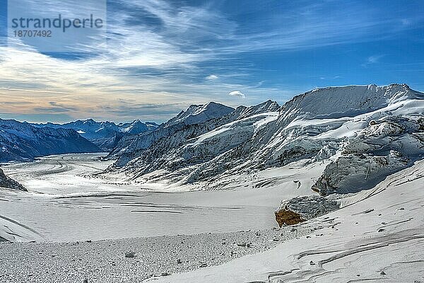 Aletsch Glacier. Aletschgletscher  Switzerland. Jungfraujoch. Schweiz