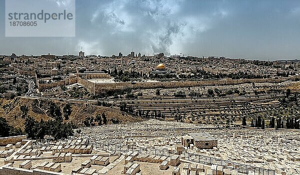Historischer jüdischer Friedhof von Jerusalem  Jerusalem  Mount of Olives Jewish Cemetery Mount of Olives  Mount Olivet  Ölberg