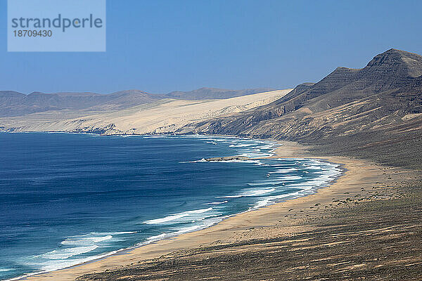 Strand von Cofete  Halbinsel Jandia  Fuerteventura  Kanarische Inseln  Spanien  Atlantik  Europa