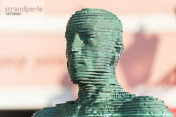 Detail der Piss-Skulptur von David Cerny  Prager Kleinseite  Prag  Tschechische Republik (Tschechien)  Europa