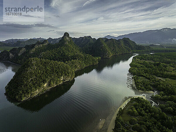 Luftaufnahme von Pulau Langkawi  Kedah  Malaysia  Südostasien  Asien