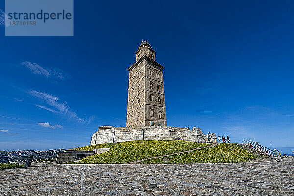 Der Herkulesturm  UNESCO-Weltkulturerbe  La Coruna  Galicien  Spanien  Europa