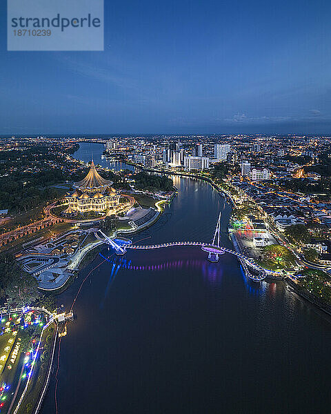 Sarawak River  Kuching  Sarawak  Borneo  Malaysia  Südostasien  Asien