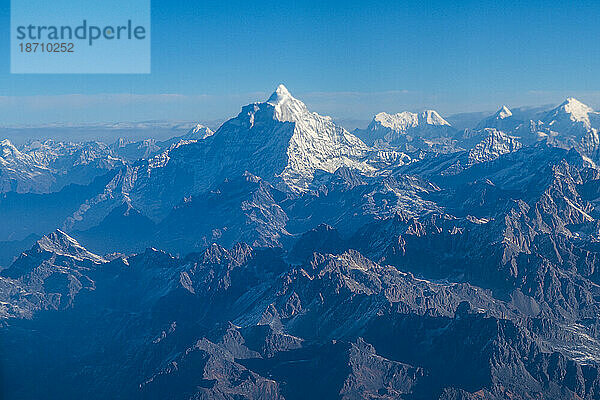 Luftaufnahmen des Himalaya-Gebirges rund um den Mount Everest  Nepal  Asien