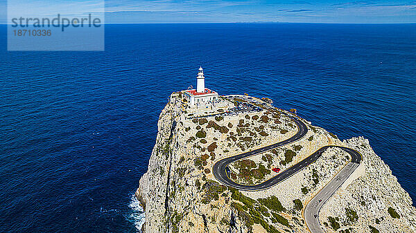 Antenne des Leuchtturms Formentor  Mallorca  Balearen  Spanien  Mittelmeer  Europa