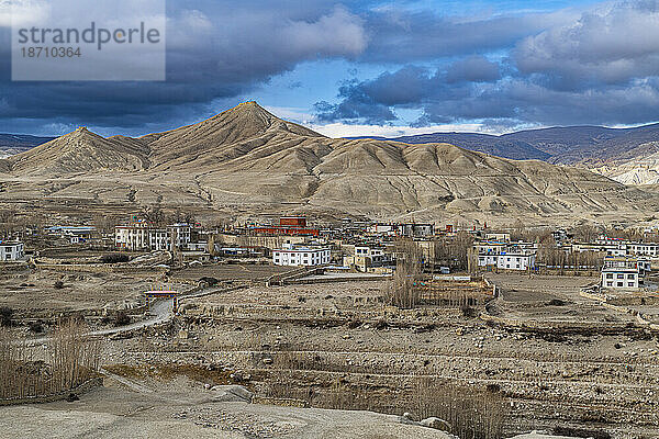 Das ummauerte Dorf Lo Manthang  Königreich Mustang  Himalaya  Nepal  Asien