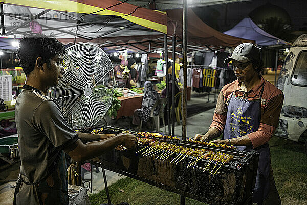 Stand  Nachtmarkt  Pulau Langkawi  Kedah  Malaysia  Südostasien  Asien