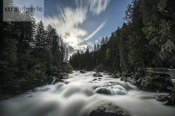 Ache bei Vollmond / Ache River unter Vollmond