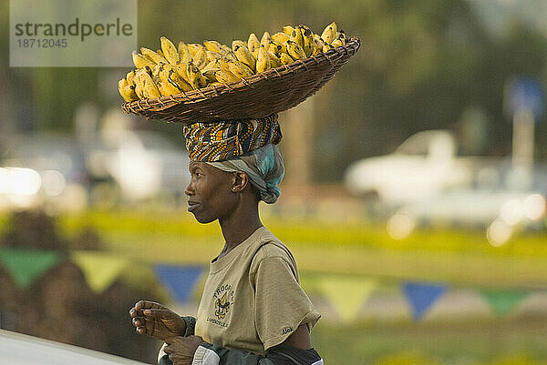 Banana vendor  Kigali  Rwanda