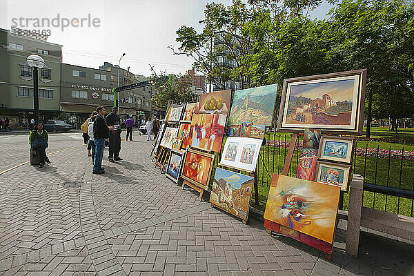 Gemälde auf der Straße Lima  Peru.