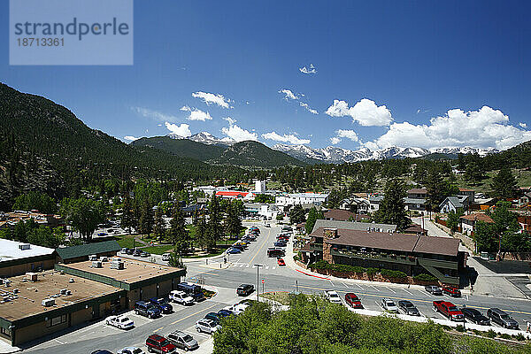 Estes Park CO und der Rocky Mountain National Park.