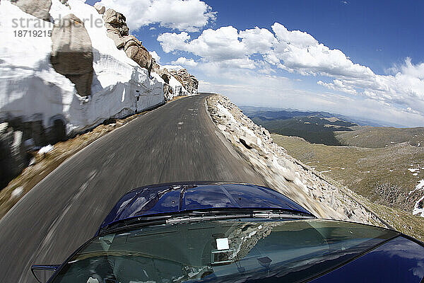 Fahren Sie hinauf zum Gipfel des Mt. Evans  CO