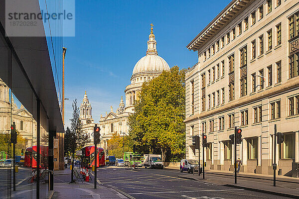 Cannon Street mit St. Pauls Cathedral