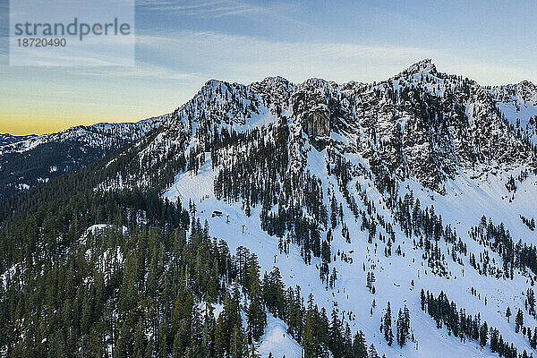 Winter in den Bergen in Washington