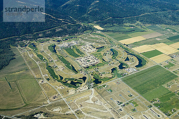 Ständig wachsendes Driggs  Idaho. Golfplatz Teton Springs.