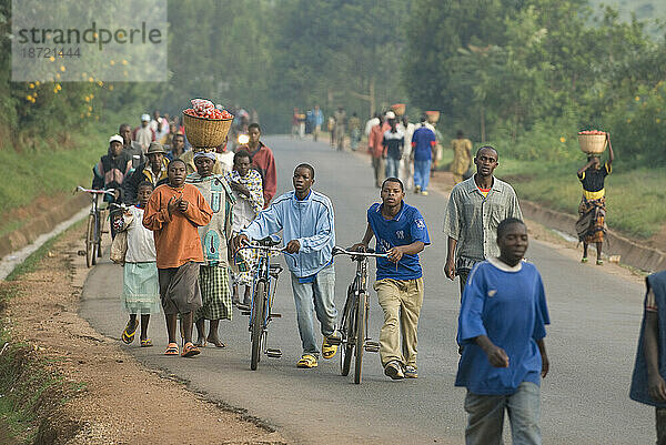 Morning commute  Butare  Rwanda