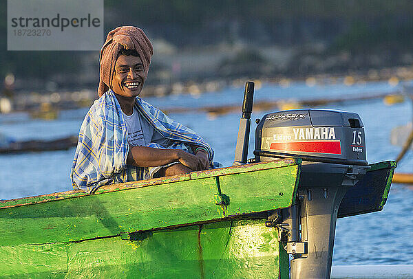 Porträt eines jungen Fischers.Lombok.Indonesien.