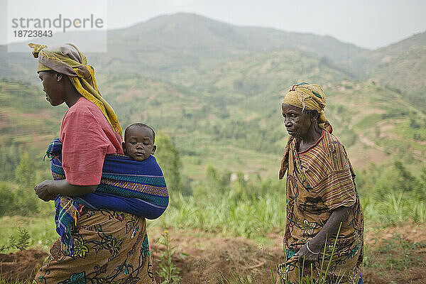 Kaffeebauern  Kabuye-Gebiet  Ruanda