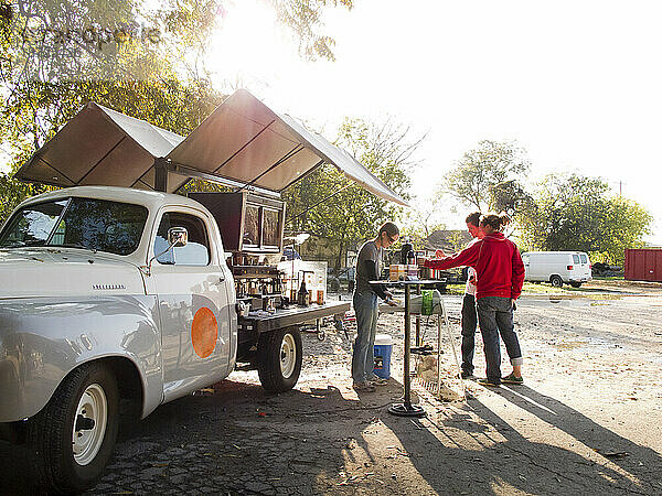 Unterwegs in Austin  TX: Mobiler Kaffeeverkäufer