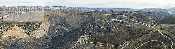 Kohlebergbau aus der Luft in Panoramic