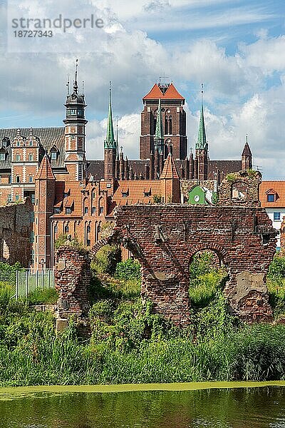 Stadtansicht von Danzig  Polen  Marienkirche  Europa