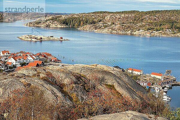 Häuser  Gästehafen  Fjällbacka  Bohuslän  Westschweden  Schweden  Europa