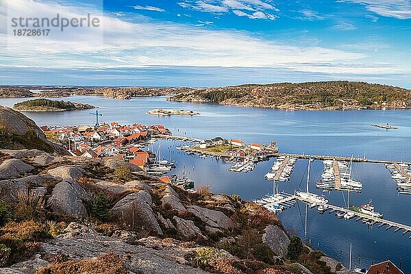 Häuser  Gästehafen  Fjällbacka  Bohuslän  Westschweden  Schweden  Europa