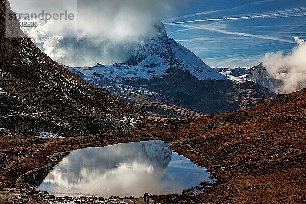 Riffelsee  Zermatt. Matterhorn. Switzerland. Schweiz