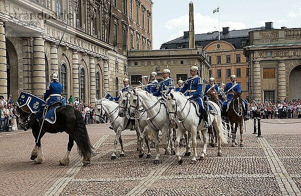 The Swedish capital Stockholm  Guard mounting. Die schwedische Hauptstadt Stockholm  Wachablösung