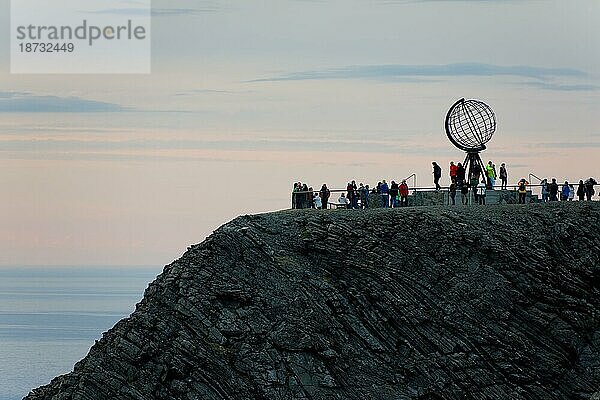 Globusdenkmal am Nordkap. Norwegen  Nordkap