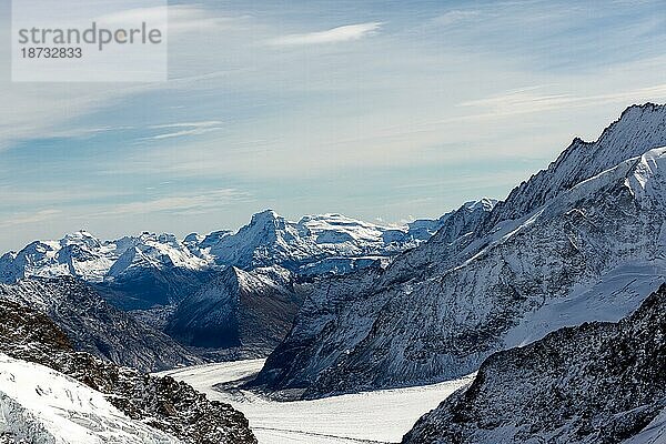 Aletsch Glacier  Switzerland. Aletschgletscher  Jungfraujoch. Schweiz