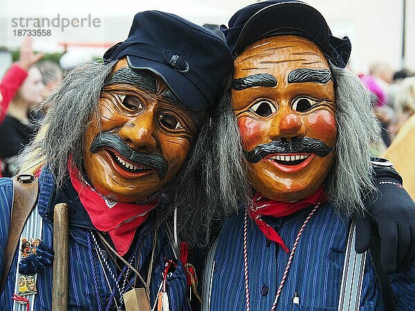 Bachbahner  figures of the swabian-alemannic fasnet. Zwiefaltendorf  Baden-Wurttemberg