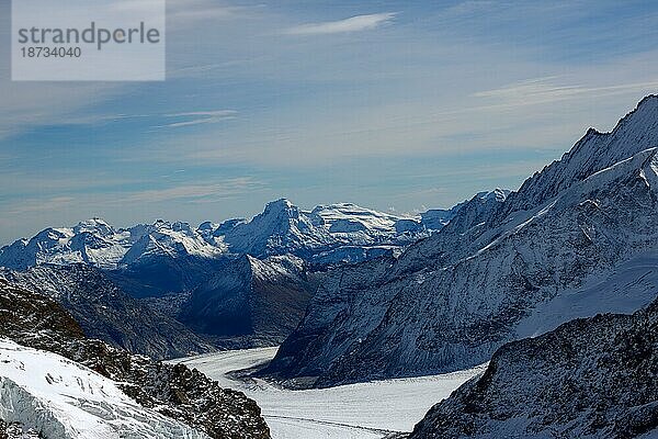 Aletsch Glacier  Switzerland. Aletschgletscher  Jungfraujoch. Schweiz