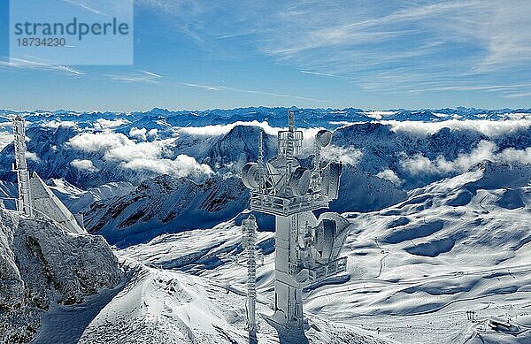 Winter in Bavaria  Zugspitze. Winter in Bayern  Zugspitze