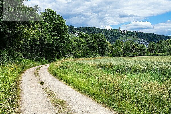 Idyllischer Weg im Altmühltal (Bayern) Deutschland
