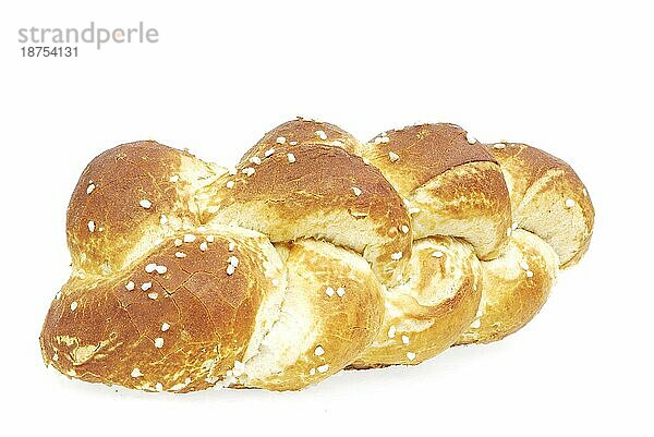 Frischer bayerischer Pretzel in Form eines Zopfes  genannt Laugenzopf