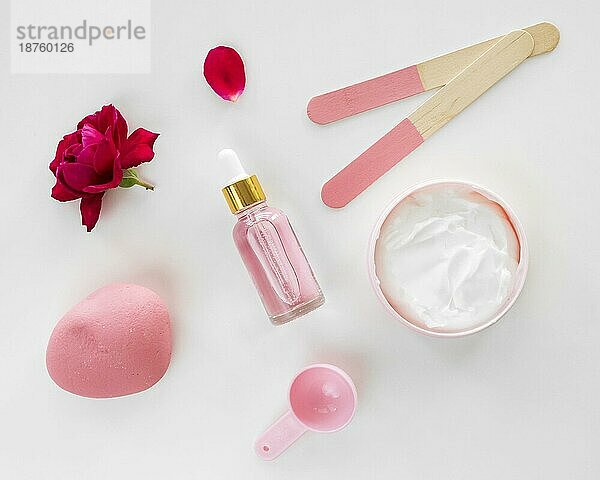 Rose Produkte Schönheit Gesundheit Spa Konzept