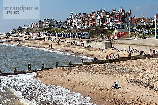 Blick auf den Strand von Southwold