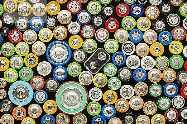 Ansicht von oben Batterie Verschmutzung Abfall. Schönes Foto