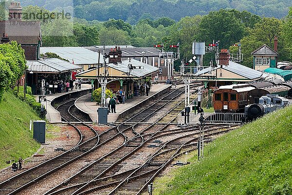 Blick in den Bahnhof von Horsted Keynes