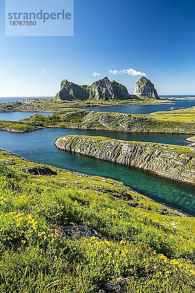 Insel Træna  Traena  Sanna  Helgelandküste  Nordland  Norwegen  Europa